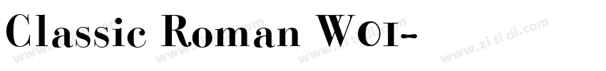 Classic Roman W01字体转换